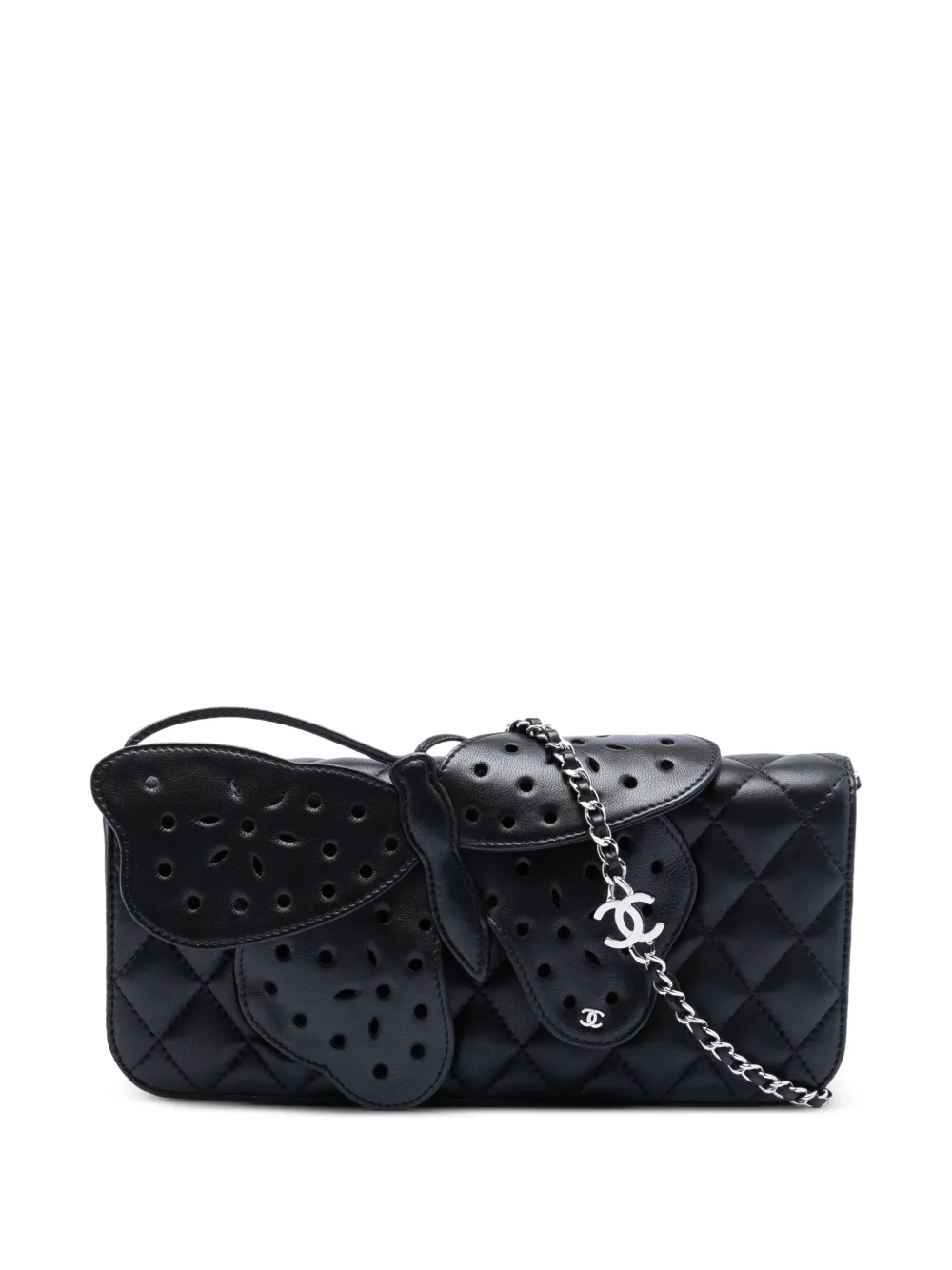 CHANEL Pre-Owned Butterfly quilted clutch bag - Schwarz