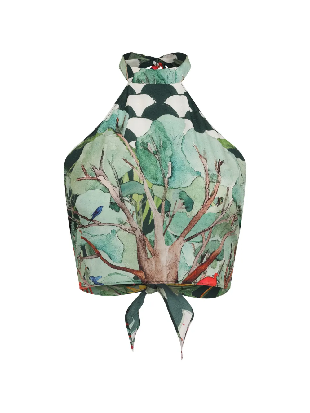 Amir Slama Top con stampa grafica - Verde