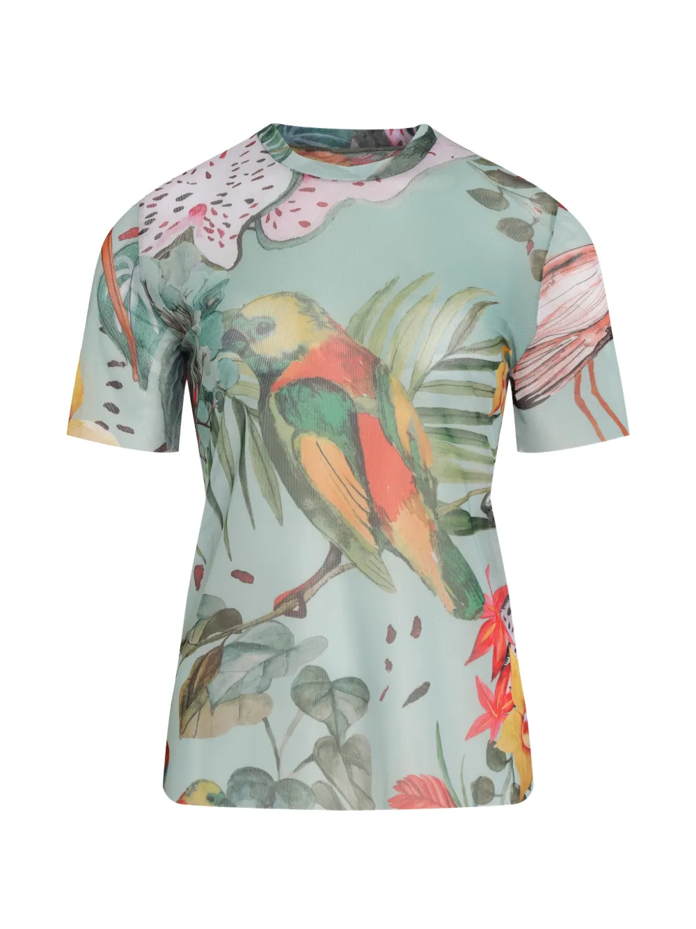 Amir Slama T-shirt con stampa Tropical - Verde