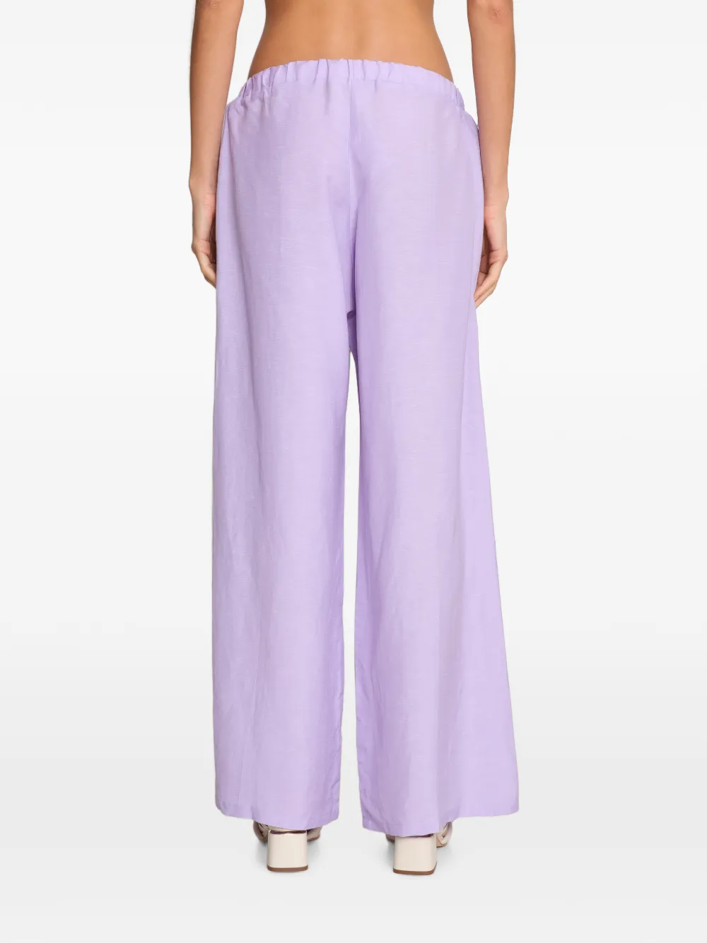 Amir Slama Broek met elastische tailleband Paars