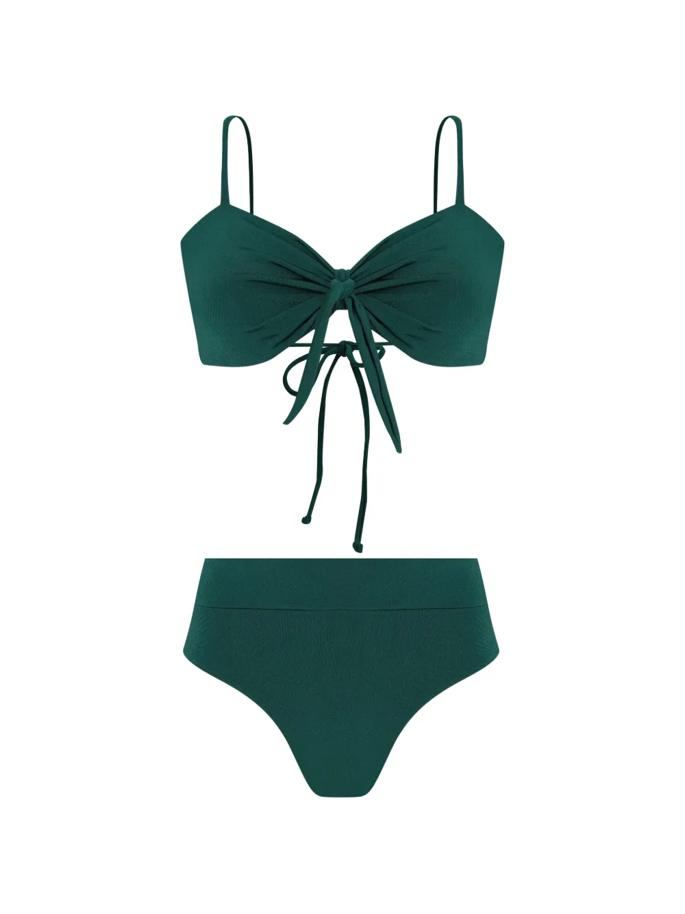 Amir Slama Bikini con dettaglio a nodo - Verde