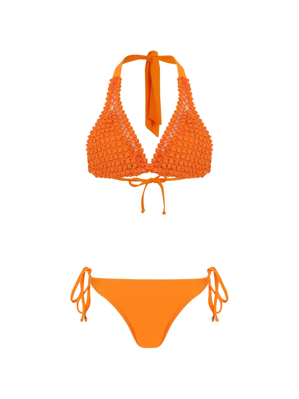 Amir Slama Bikini con scollo all'americana - Arancione