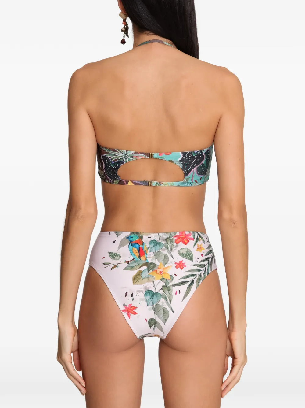 Amir Slama x Avatim bandeau bikini met bloemenprint Groen