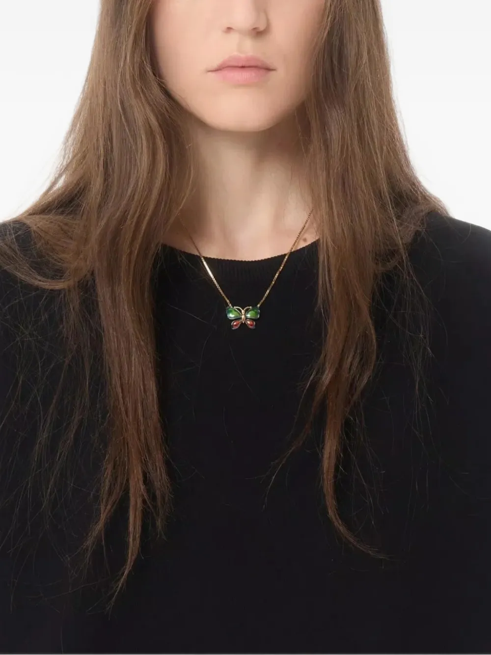 Valentino Garavani lace-trim embroidered T-shirt Zwart