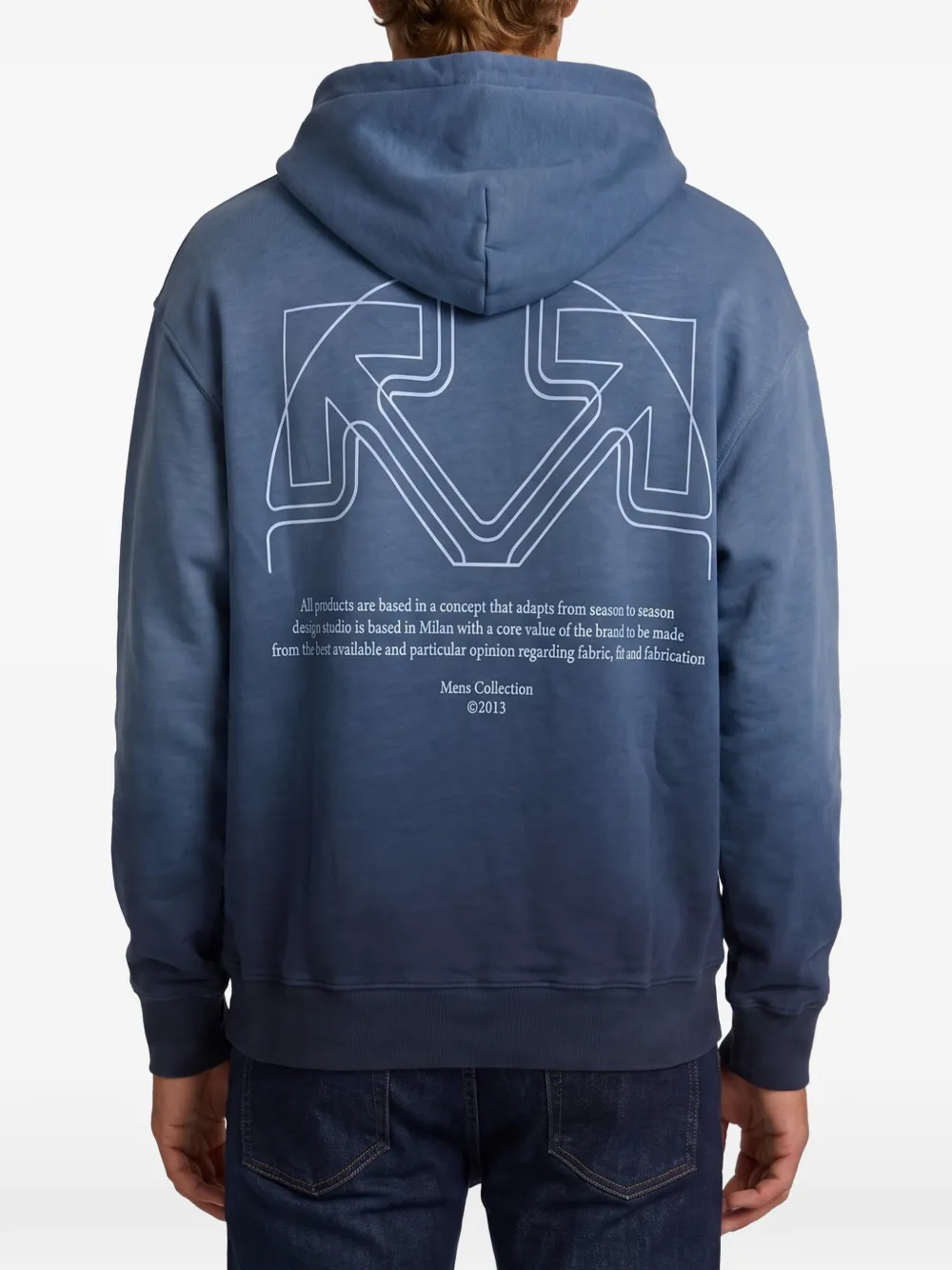 Off-White Offline Half Arrow hoodie Blauw