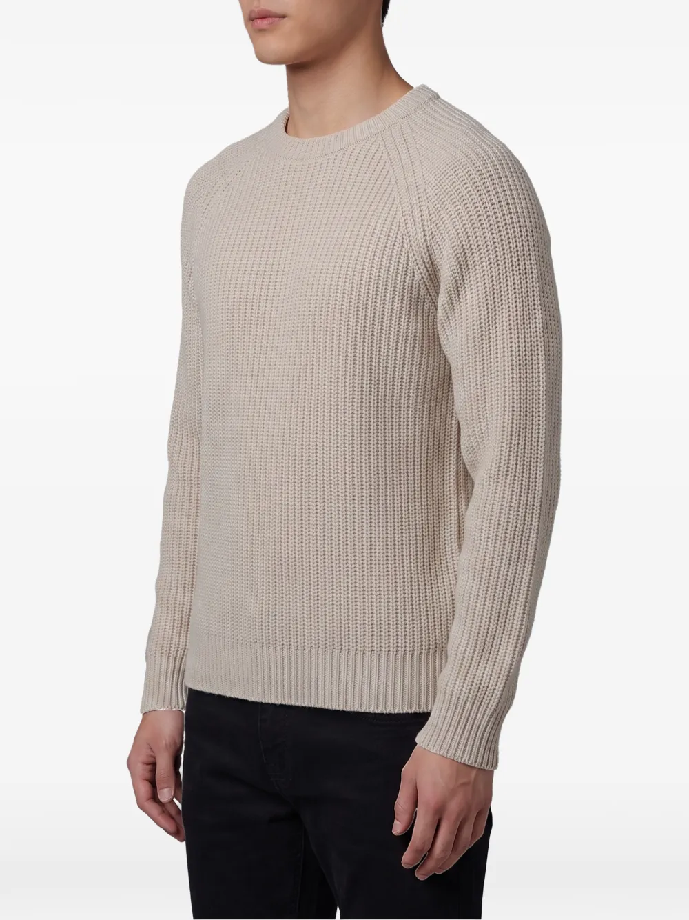 Lisa Yang Soren ribgebreide trui Beige