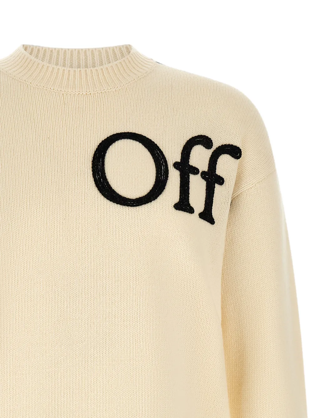 Off-White Trui met ronde hals Beige