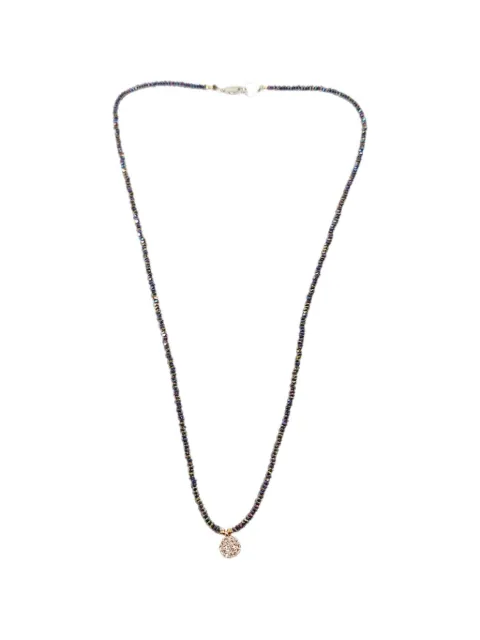Madison pyrite-beaded charm necklace