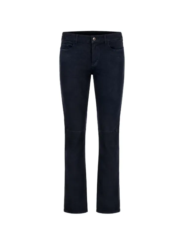 Stouls Dean Suede Trousers in Black