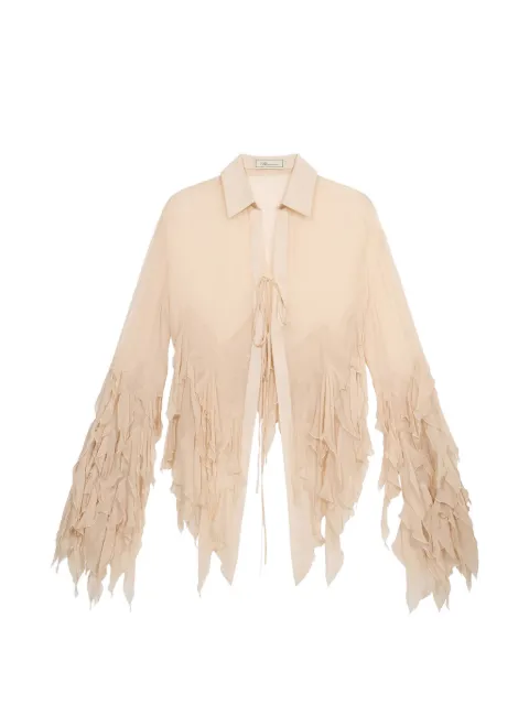 Blumarine ruffled silk blouse