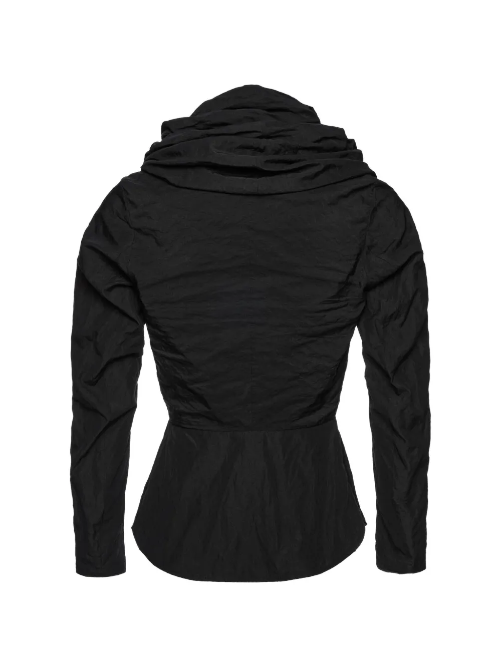 Magda Butrym Gedrapeerde blouse met capuchon Zwart