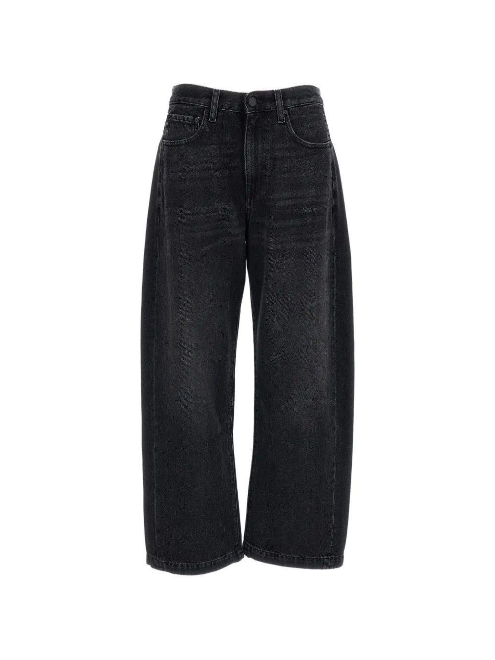 AG Jeans faded-effect wide-leg jeans - Nero