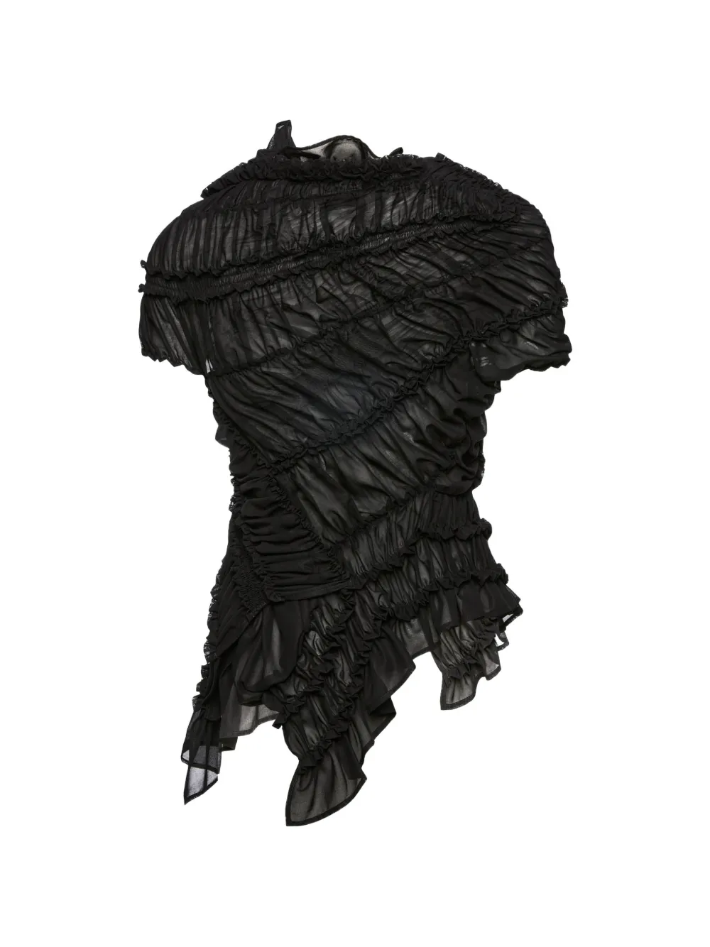 Magda Butrym Blouse met ruches Zwart