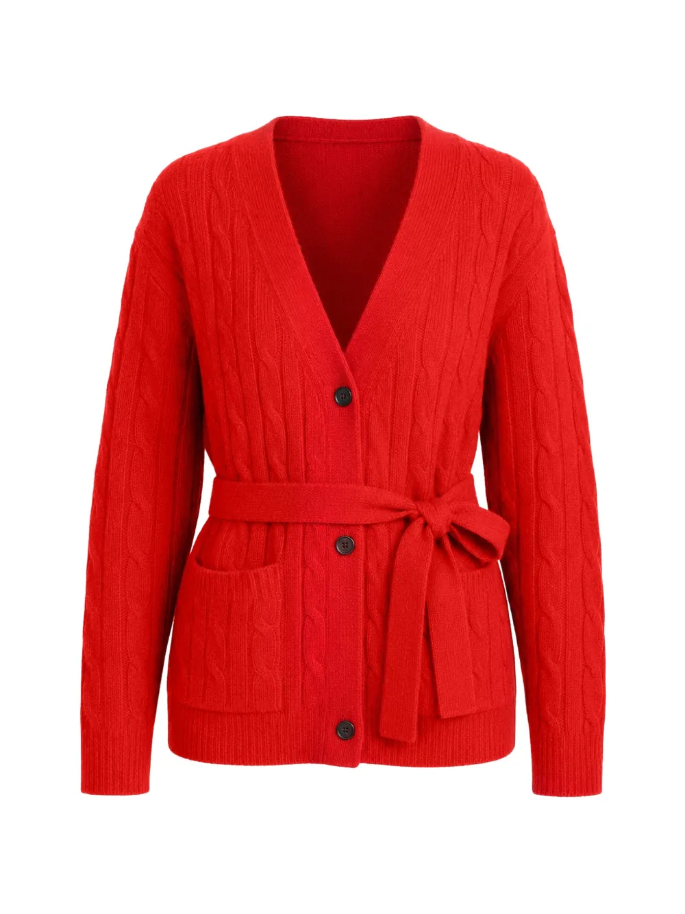 Nili Lotan Tirza cable-knit cardigan - Rosso