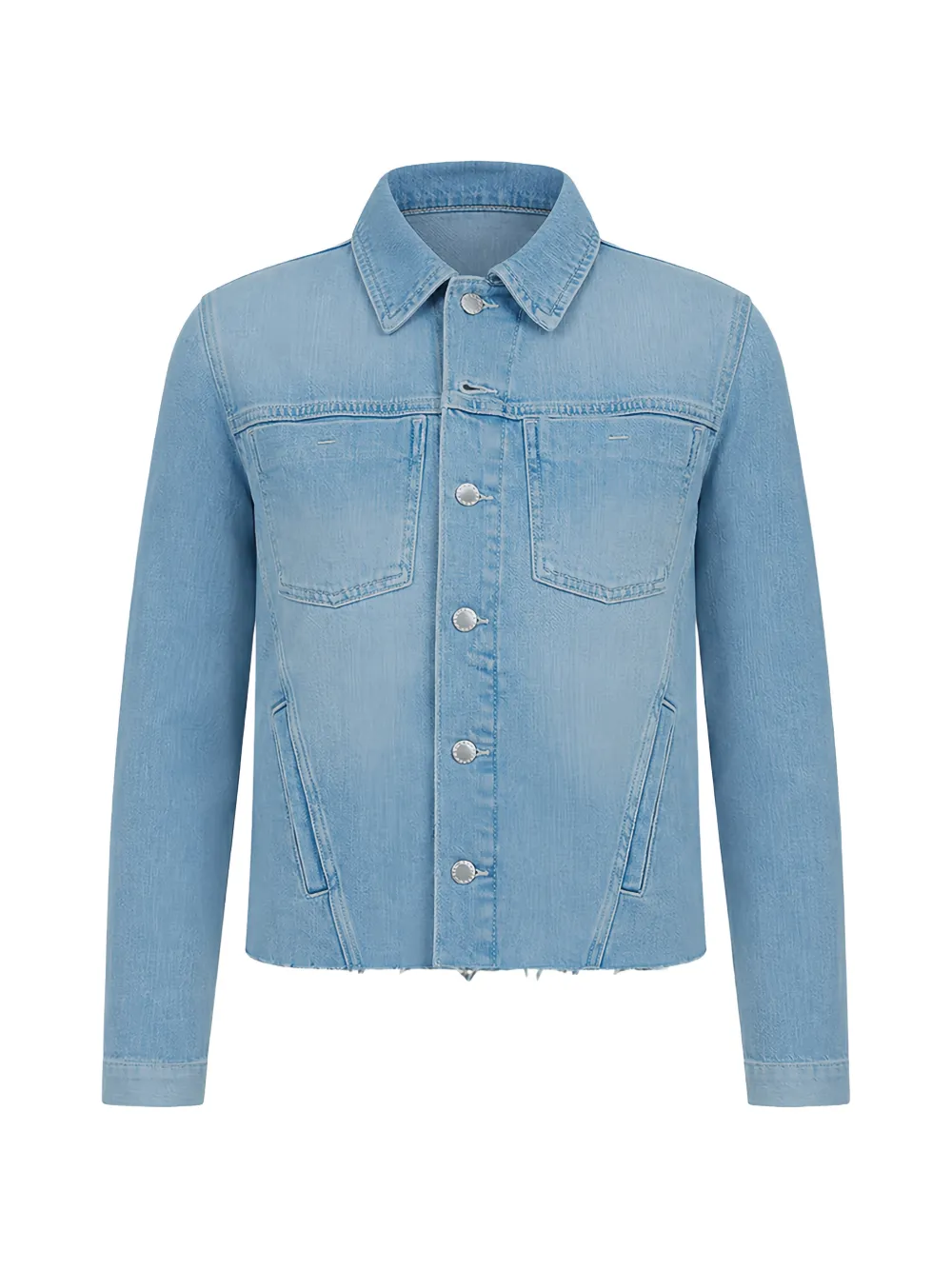 L'Agence Janelle raw-edge denim jacket - Blau