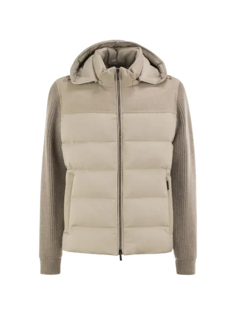 Moorer hooded padded jacket
