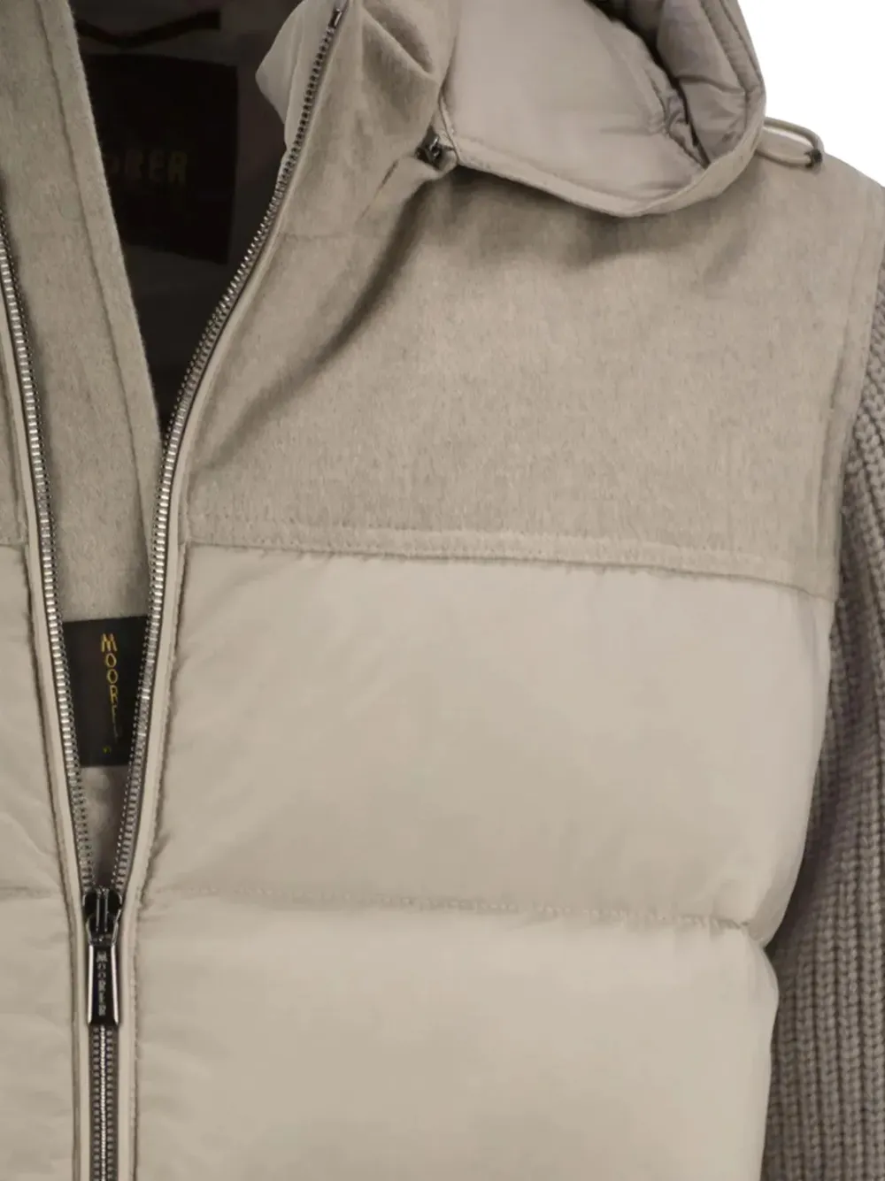 Moorer Gewatteerd jack met capuchon Beige
