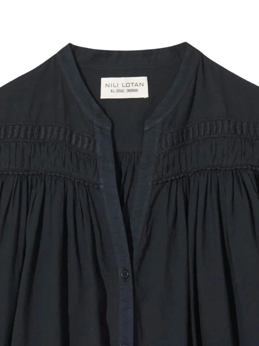 Nili Lotan Clarys geplooide blouse Zwart
