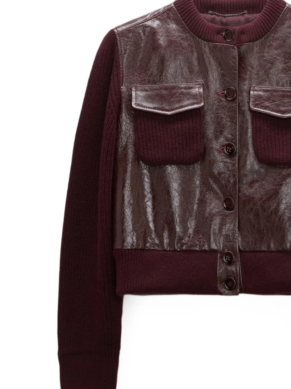 Dorothee Schumacher Gebreid jack met leren vlakken Rood