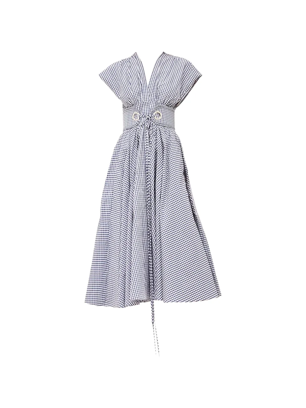 Alexis Riviera gingham-pattern midi dress