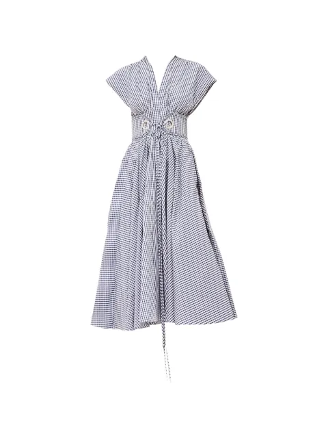 Alexis Riviera gingham-pattern midi dress