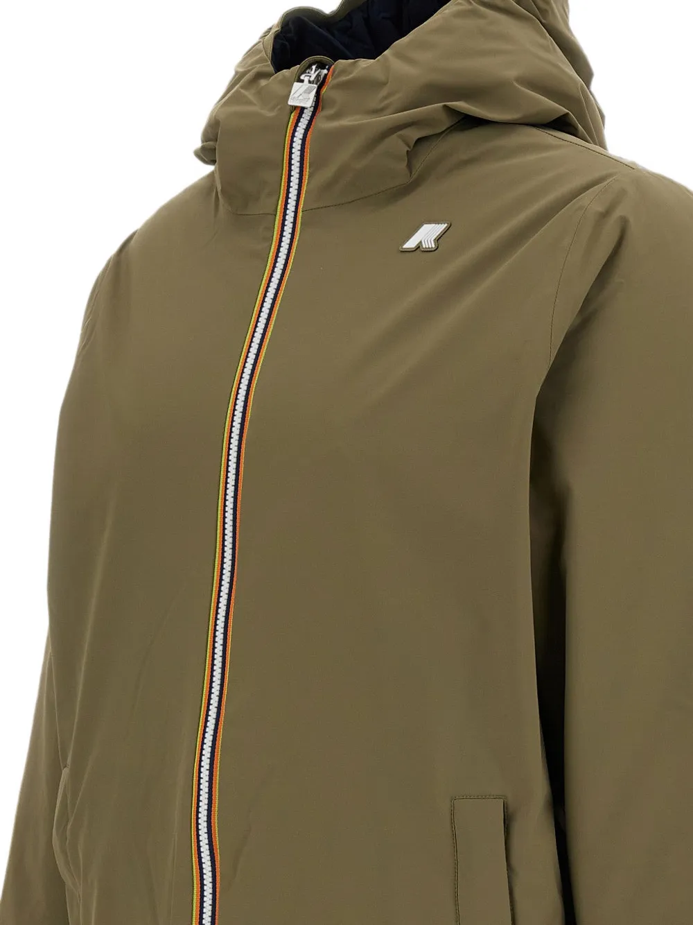 K-Way Jacob St Warm jack met capuchon en rits Groen