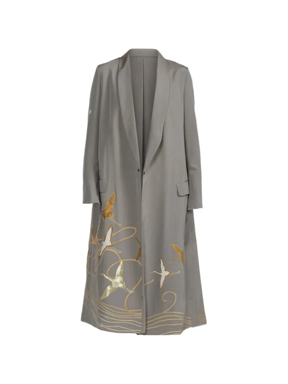 IBRIGU Irotomesode bird-print coat