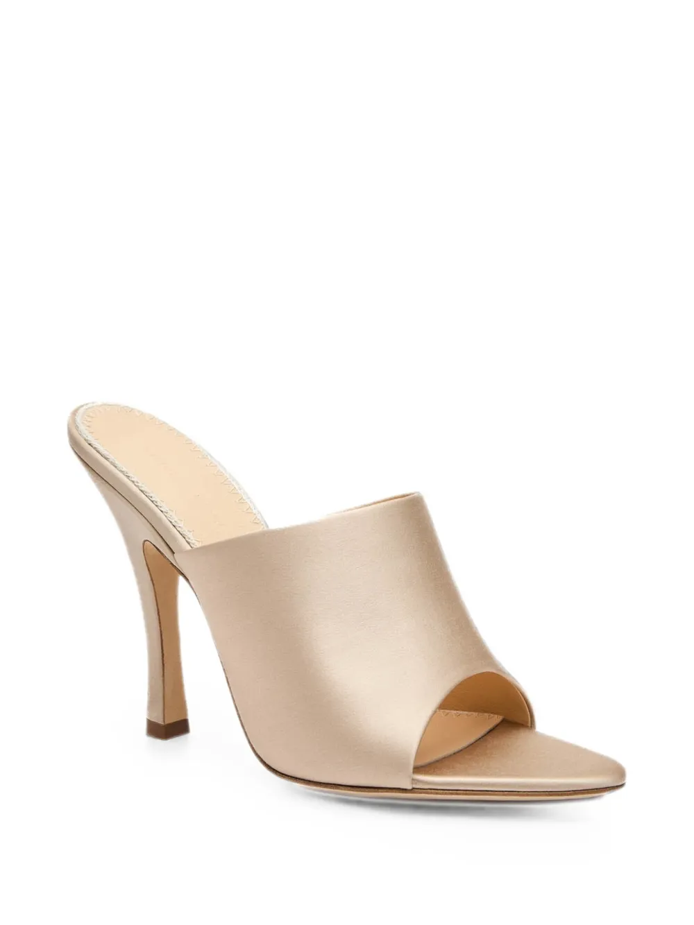 Magda Butrym satin-finish open-toe sandals Beige