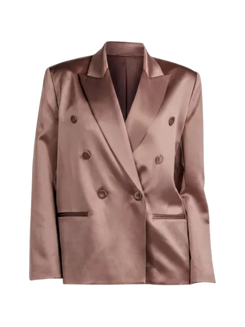 The Sei double-breasted satin blazer
