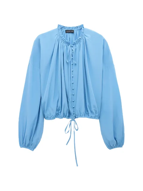 Jacob Lee ruffled button-front blouse