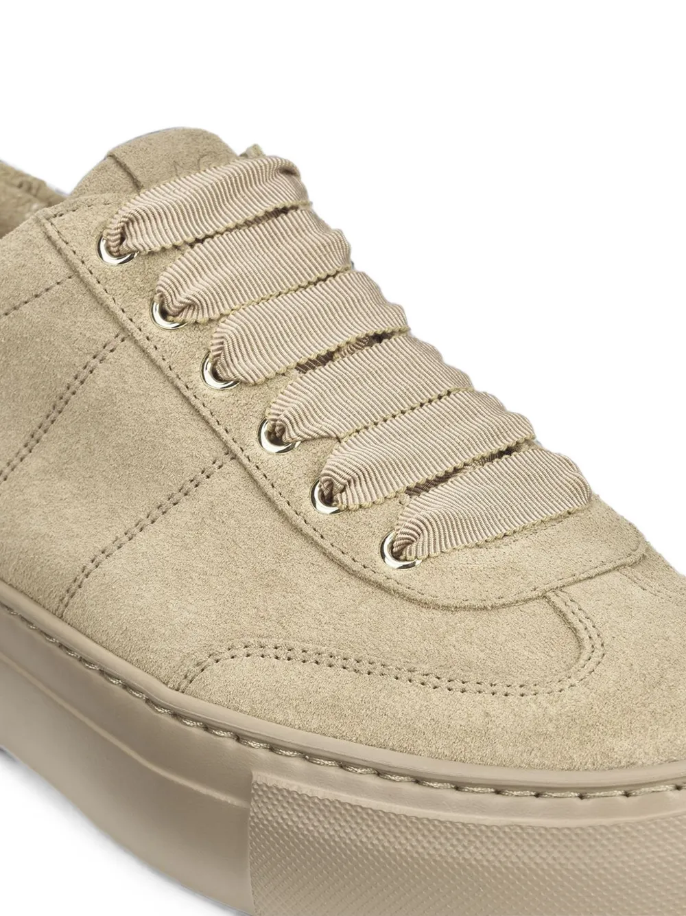 AGL Cecilia grosgrain-lace sneakers Beige