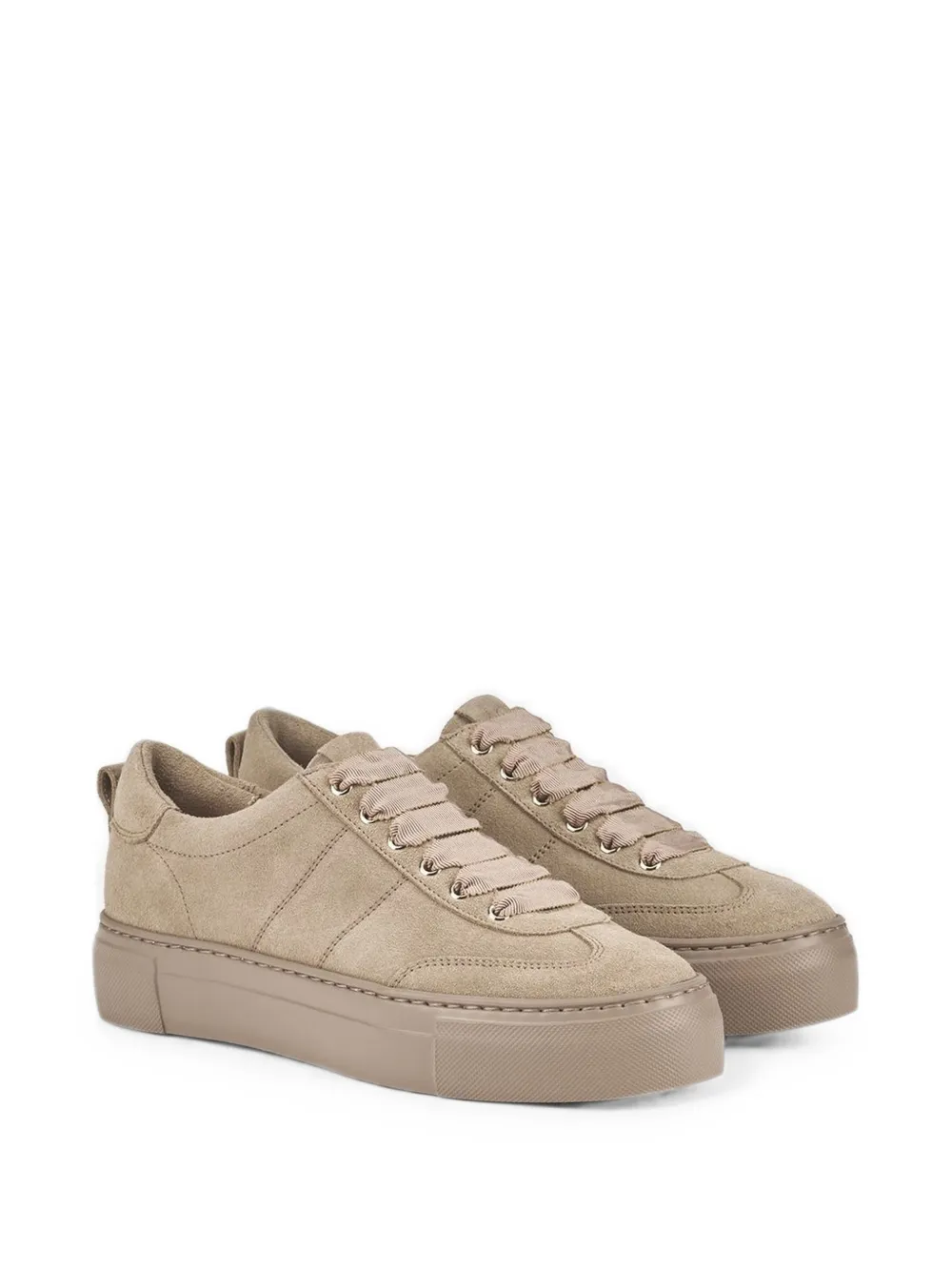 AGL Cecilia grosgrain-lace sneakers Beige