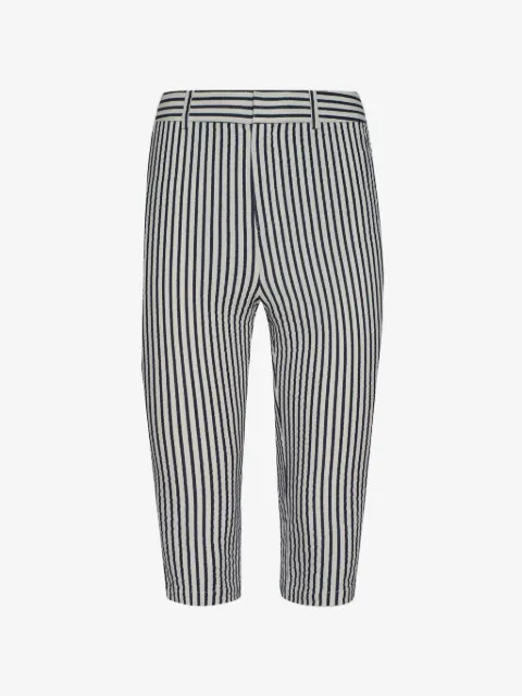 L'Agence Leni striped knee-length shorts