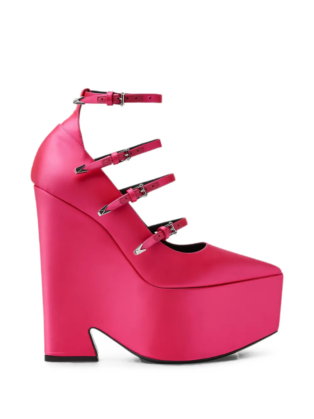 Versace platform buckle-strap pumps Roze