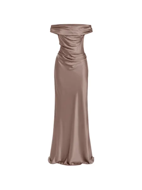The Sei Bardot draped maxi gown