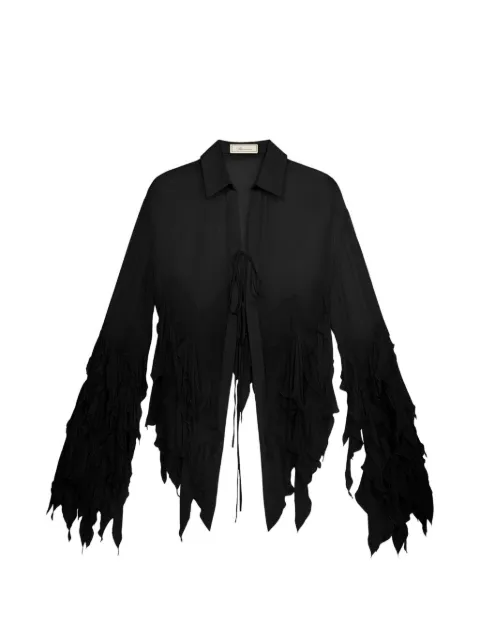 Blumarine playera asimétrica con volantes