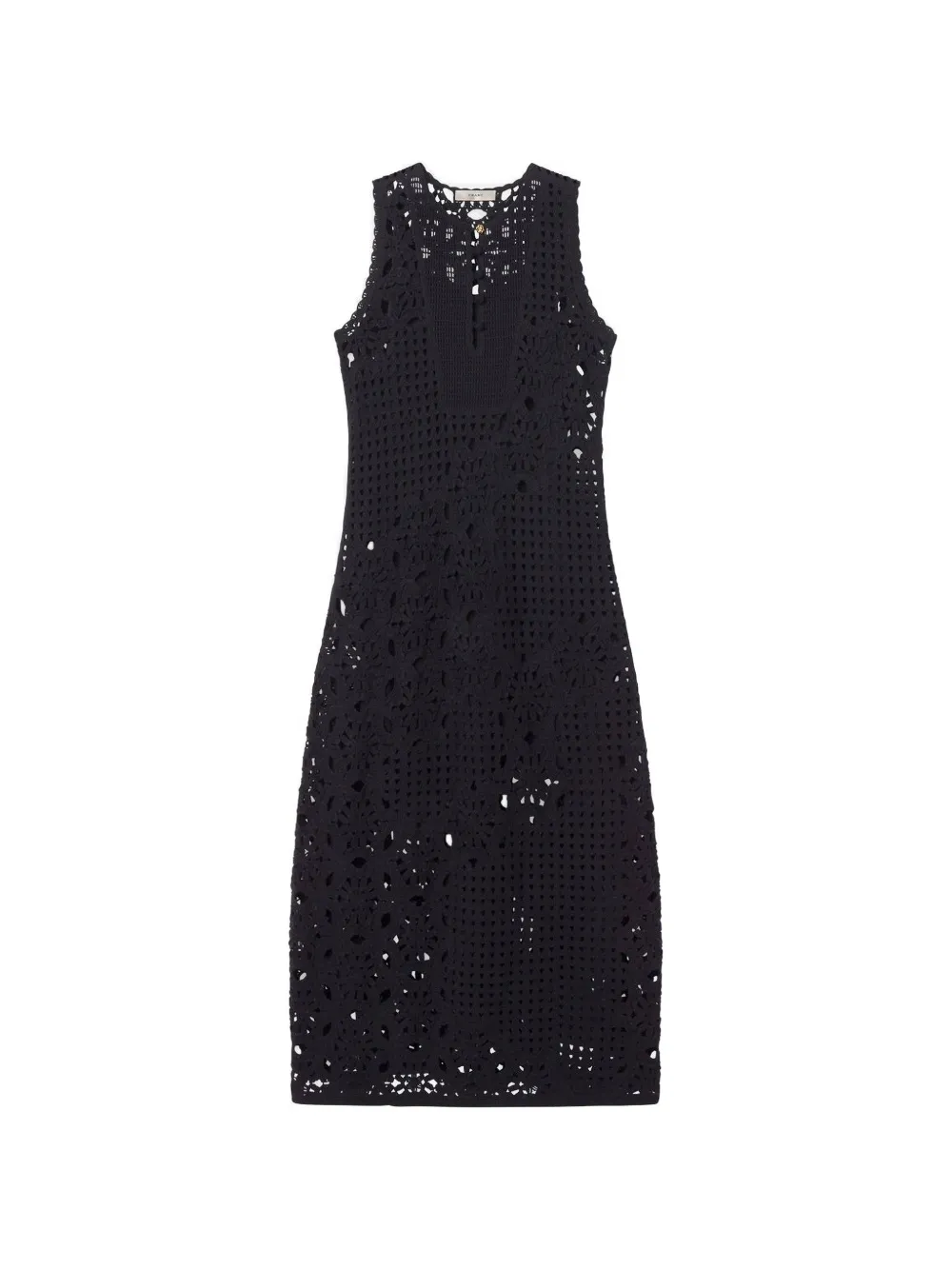FRAME crochet-knit mini dress - Nero