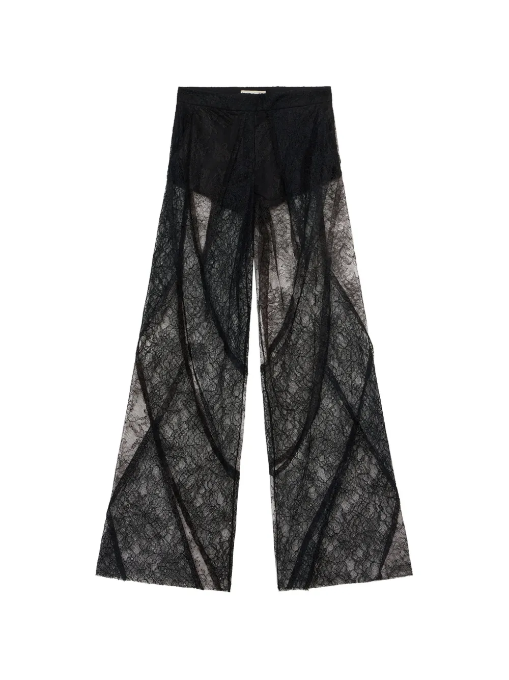 Blumarine patchwork lace trousers - Schwarz