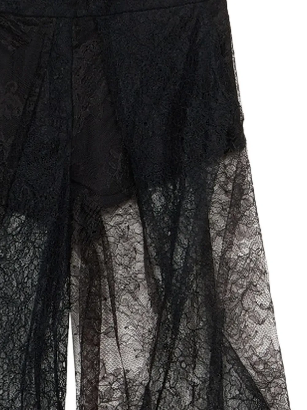 Blumarine Broek met kant en patchwork Zwart