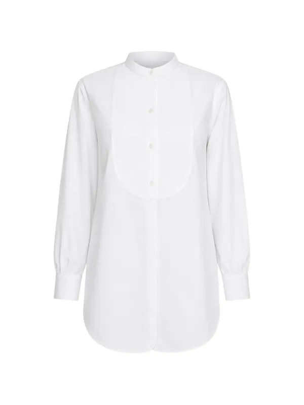The Row Evette Bib-front Shirt in White