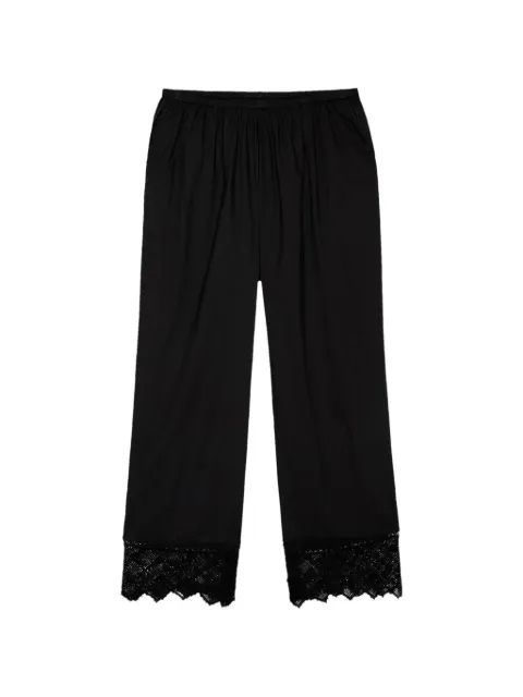 The Great. Rosette crochet-trim trousers