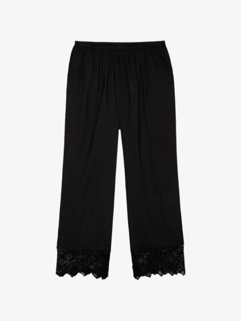 The Great. Rosette crochet-trim trousers