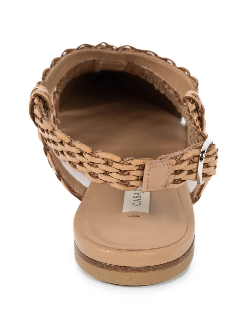 Casadei Avenida woven slingback flat pumps Bruin
