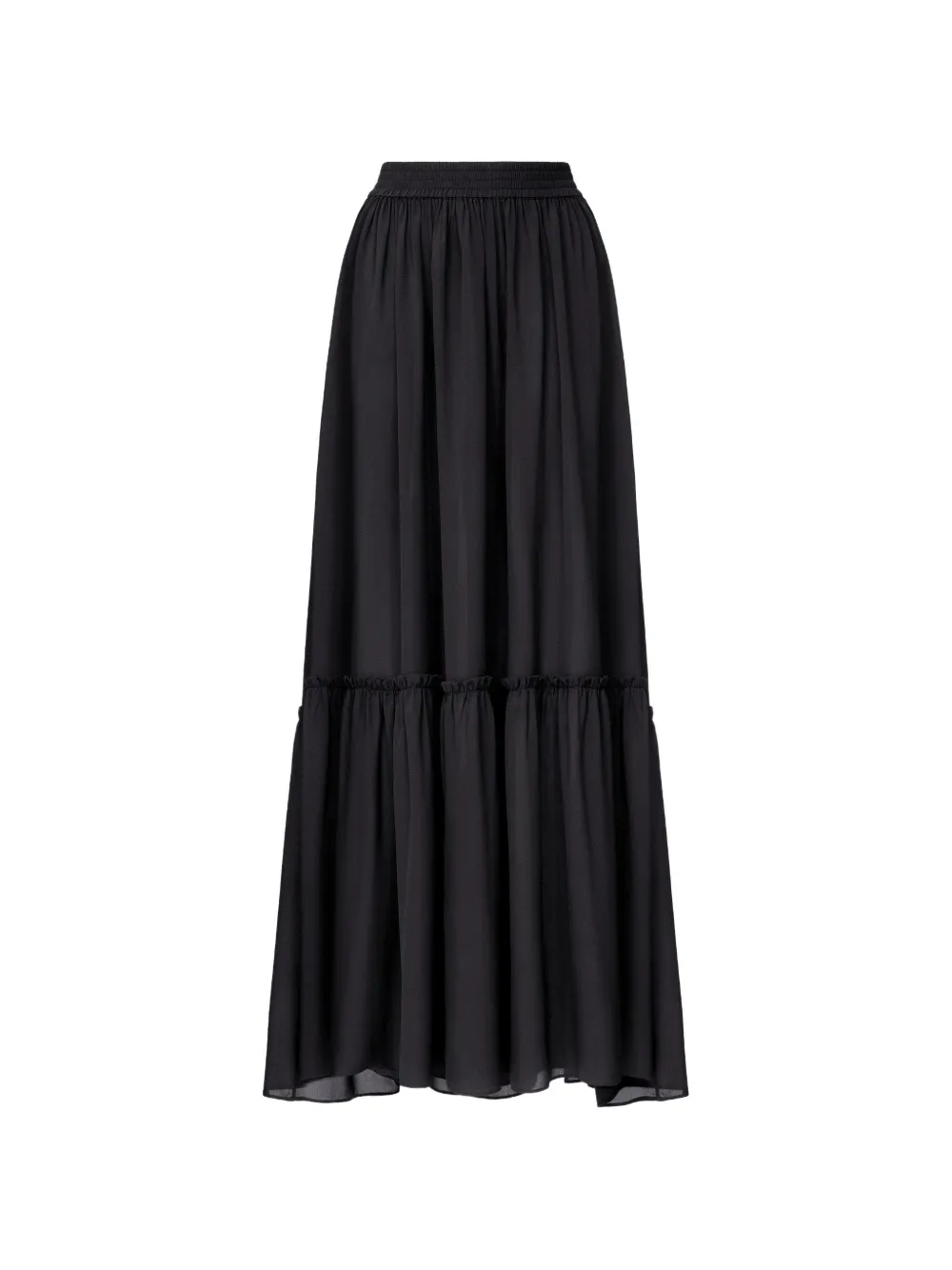 Jacob Lee tiered silk-chiffon maxi skirt - Schwarz