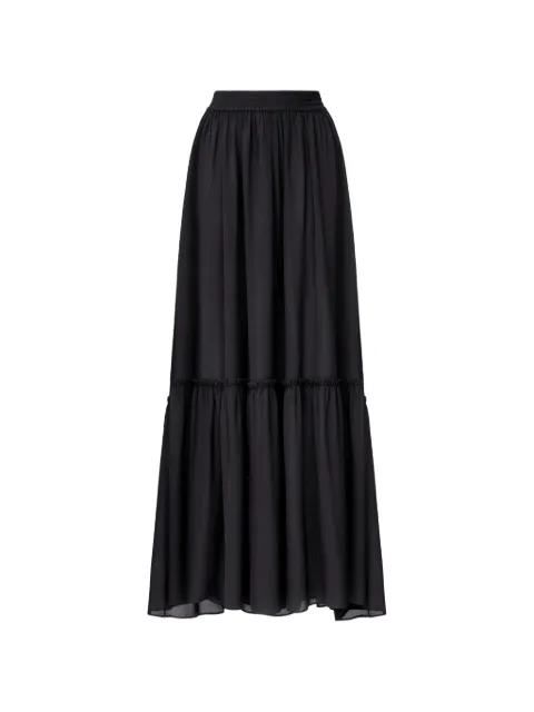 Jacob Lee tiered silk-chiffon maxi skirt
