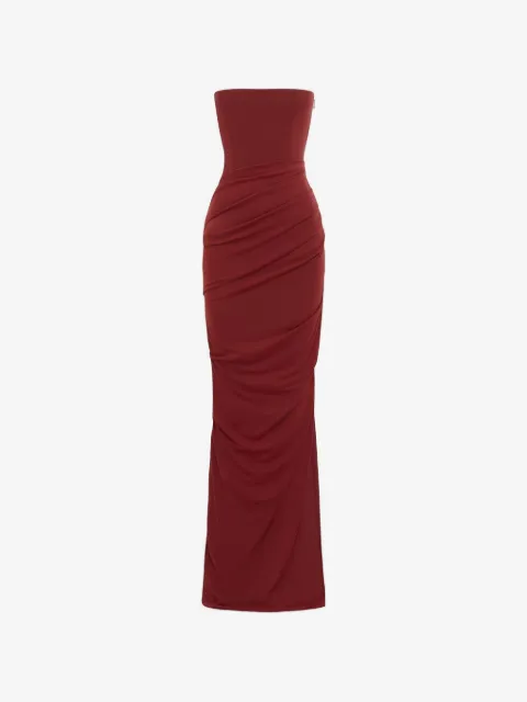 Alex Perry strapless draped gown maxi dress