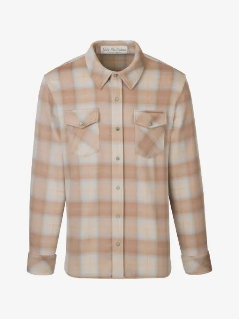 GOD'S TRUE CASHMERE plaid-check cashmere shirt