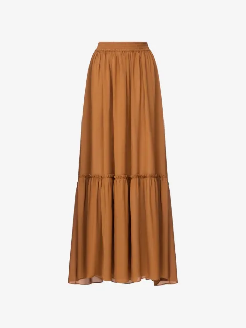 Jacob Lee tiered ruffled maxi skirt