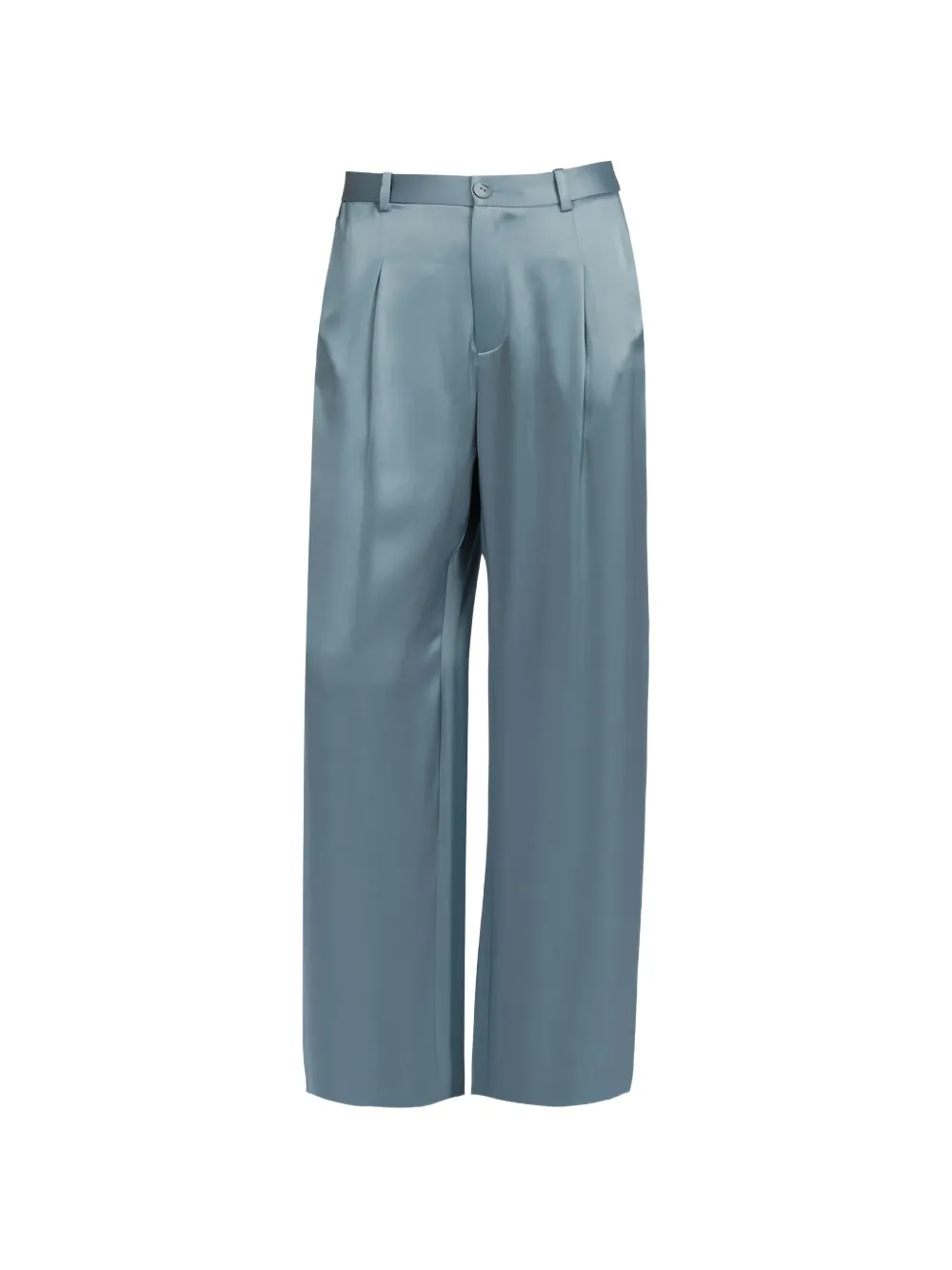 Lapointe Pleated Satin-finish Trousers In Animal Print