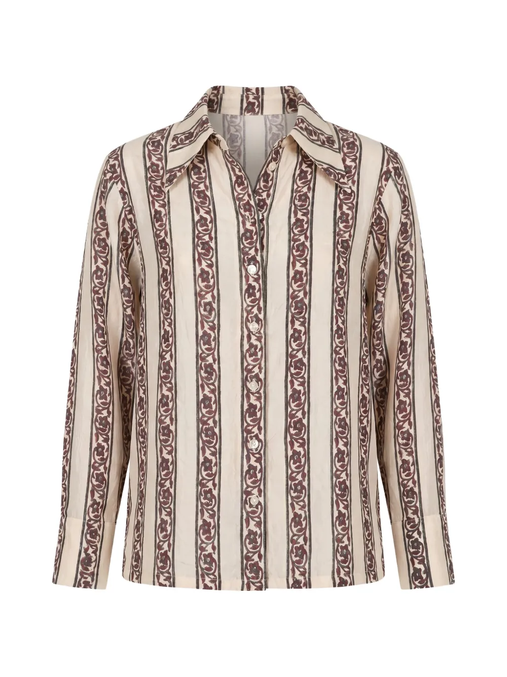 Alix of Bohemia Dana floral-print silk shirt - Nude